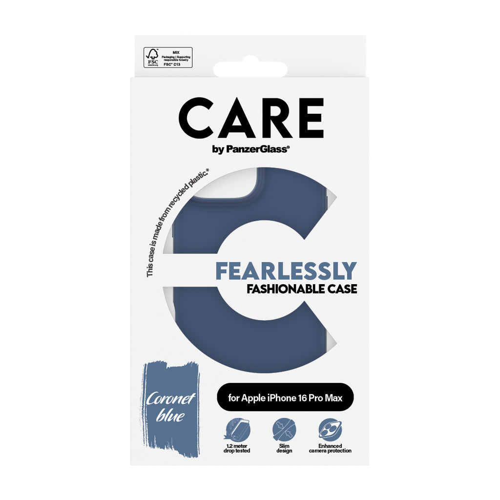 PanzerGlass CARE™ by ® Case Blue iPhone 16 Pro Max coque de protection pour téléphones portables Housse Bleu