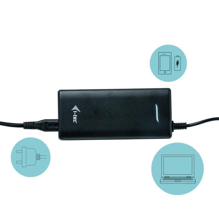 i-tec Station d'accueil USB-C Dual Display Power Delivery 100W avec Chargeur Universel 100W