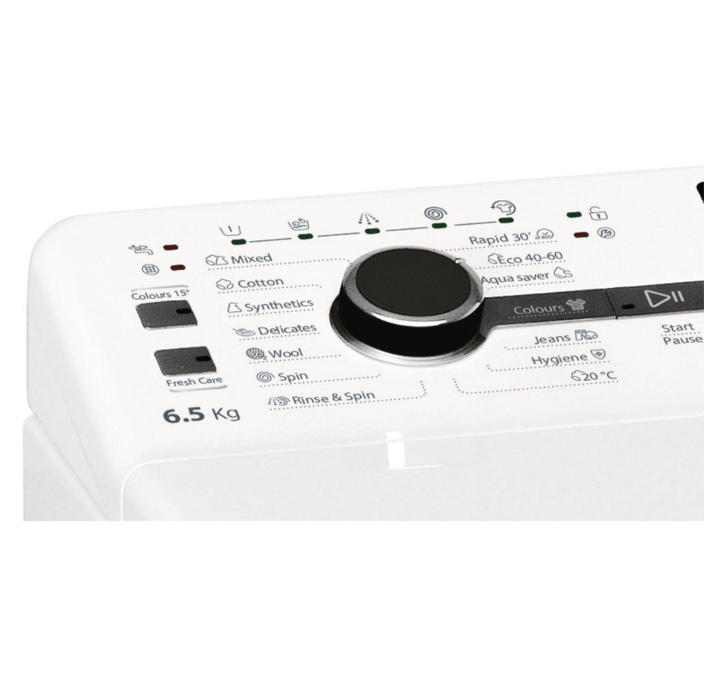 Whirlpool TDLRB 65242BS EU/N machine à laver Charge par dessus 6,5 kg 1151 tr/min Blanc