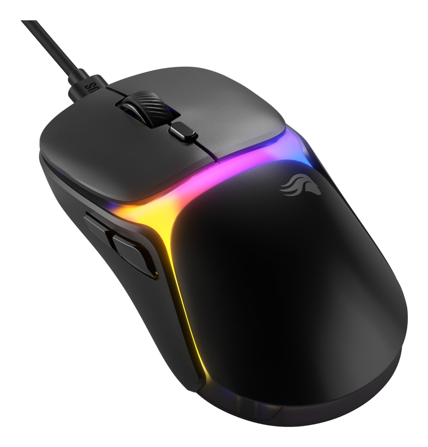 Glorious Gaming Glorious Gaming - Souris gaming filaire Modèle O3 - Ultralégère 54 g, Switch optiques 130M clics, Capteur BAMF 3.0 30k DPI, Suivi 750 IPS, Accélération 50 G, compatible toutes prises en main - Noire