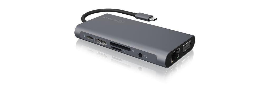 ICY BOX IB-DK4040-CPD Avec fil USB 3.2 Gen 1 (3.1 Gen 1) Type-C Anthracite, Noir - vue 3