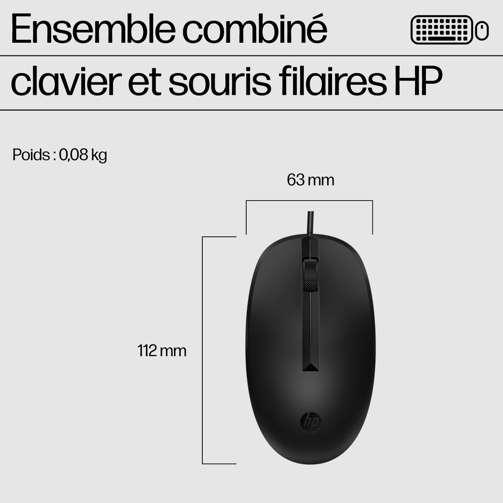 HP Ensemble combiné clavier et souris filaires 225