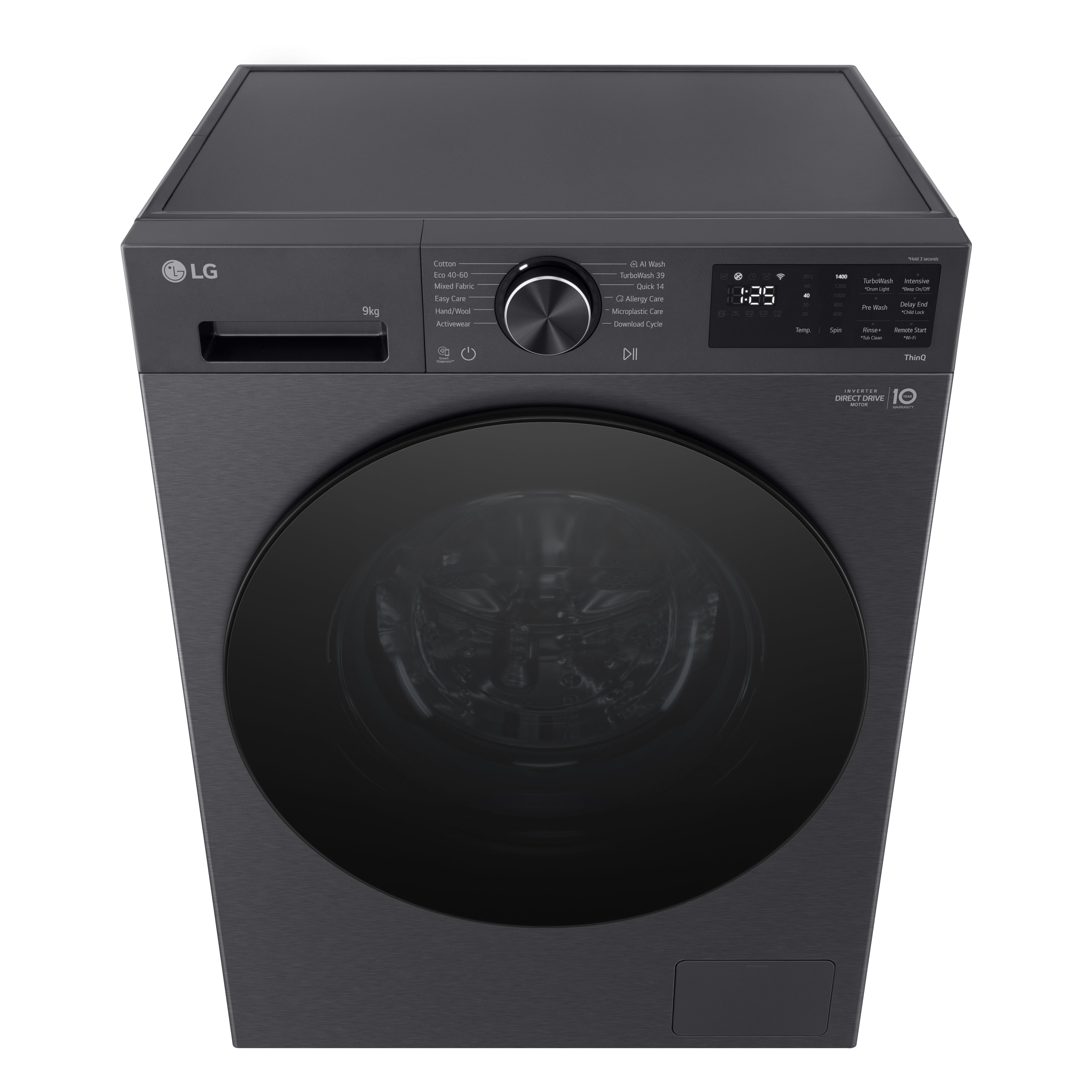 LG F2X50S9TBB machine à laver Charge avant 9 kg 1170 tr/min Noir