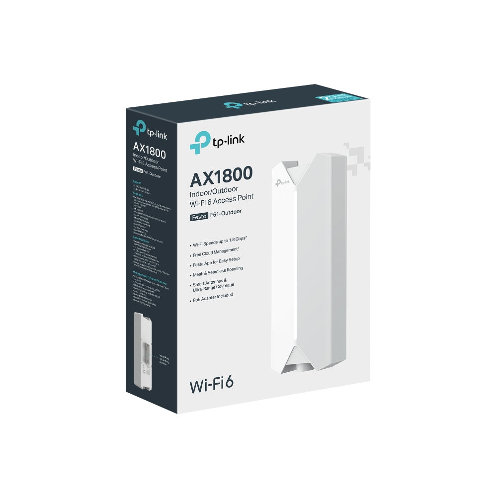 TP-Link Festa F61-Outdoor Point d'Accès Extérieur 1800 Mbit/s Blanc avec PoE