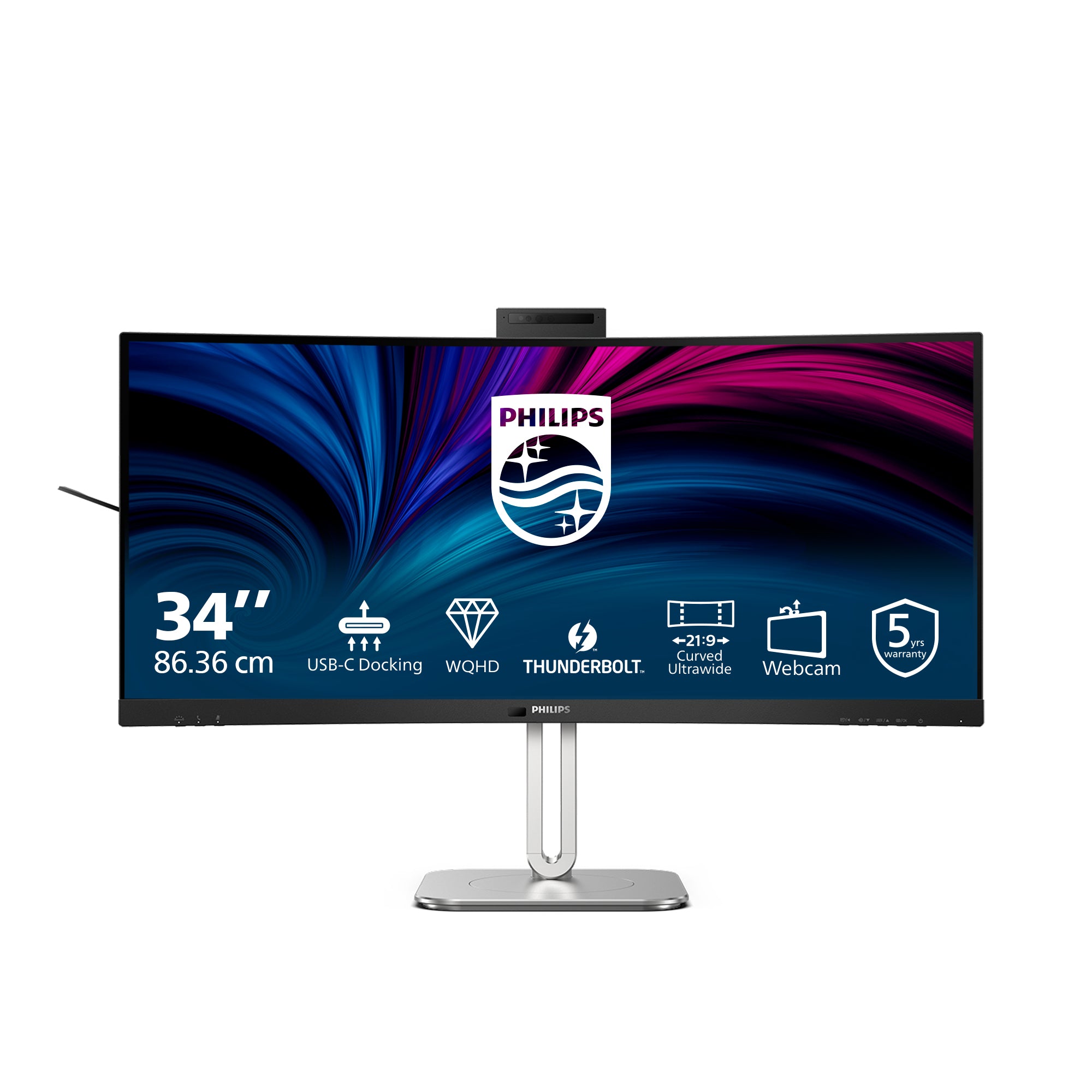 Philips 6000 series 34B2U6603CH/00 écran plat de PC 86,4 cm (34") 3440 x 1440 pixels Wide Quad HD LCD Gris