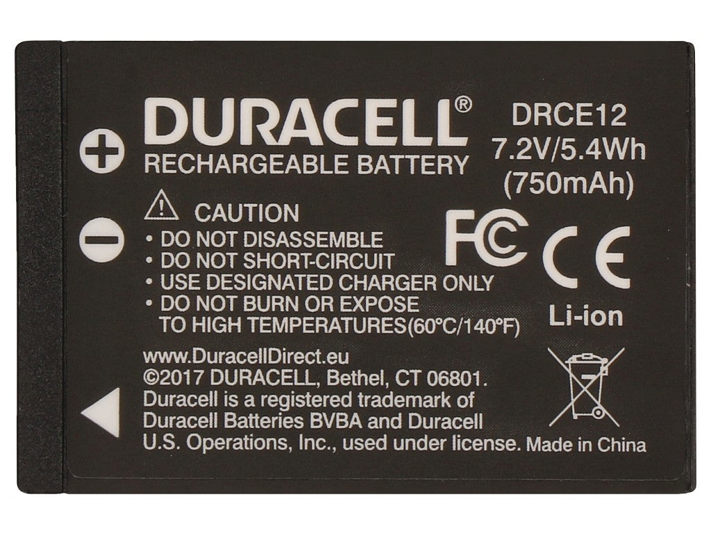 Duracell DRCE12 batterie de caméra/caméscope Lithium-Ion (Li-Ion) 750 mAh