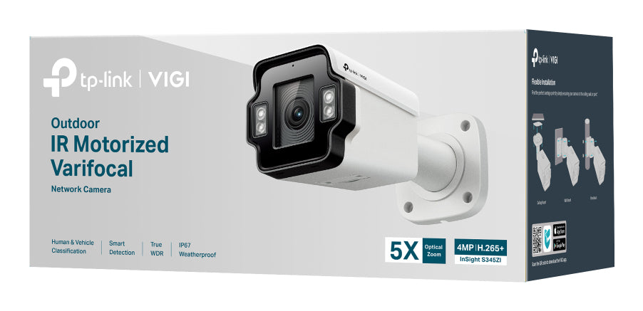 TP-Link VIGI InSight S345ZI Caméra de Sécurité IP Extérieure, Résolution 2688 x 1520 pixels, Format Bullet, Montage Mura