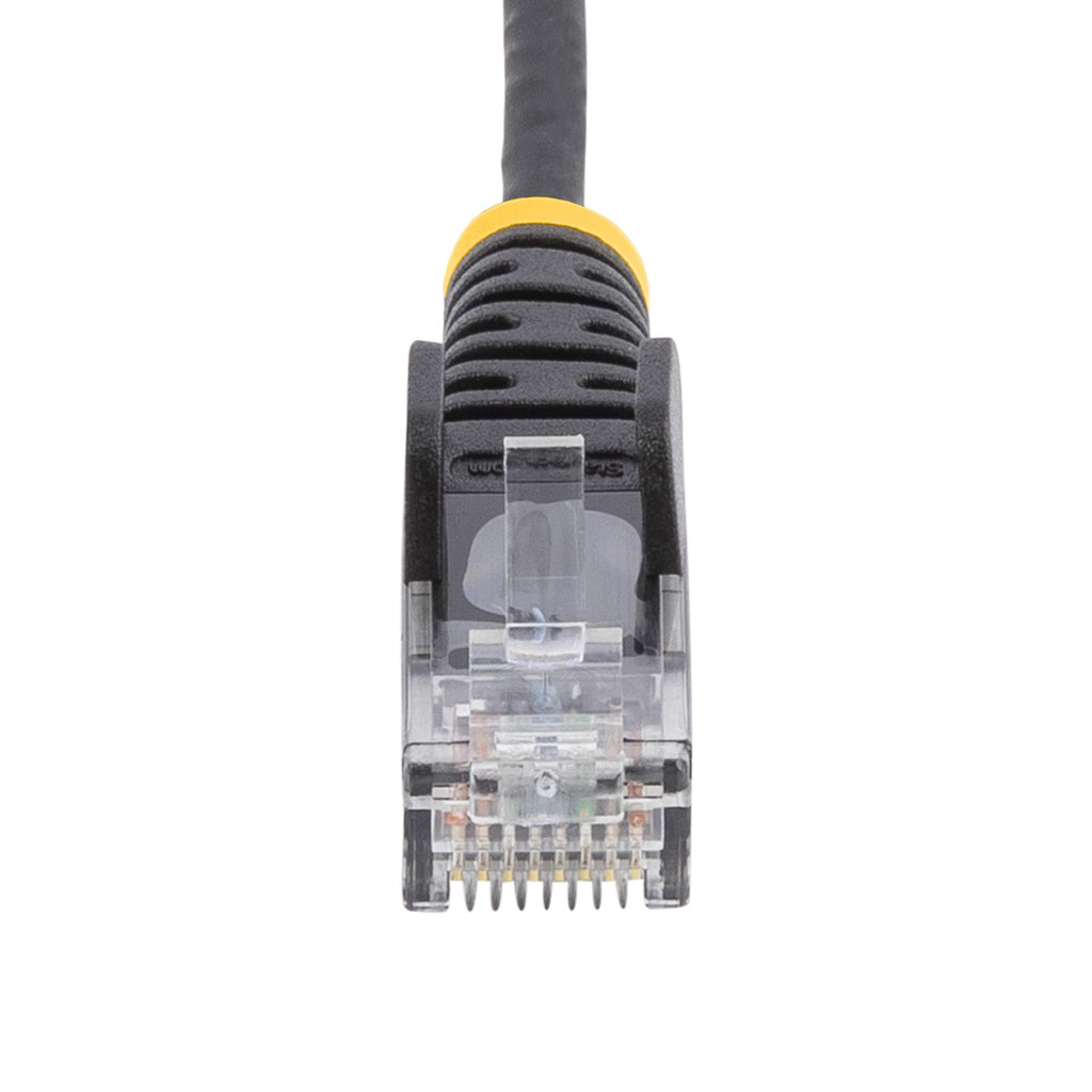 StarTech.com Câble Ethernet CAT6 Slim 15m Noir, 100W PoE, UTP, LSZH, Cuivre Pur 28AWG, RJ45