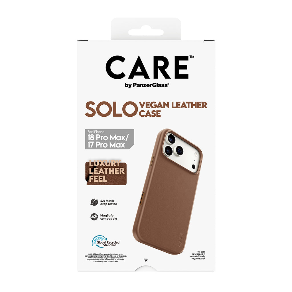 CARE™ by PanzerGlass® Solo Vegan Leather Case Brow - vue 3