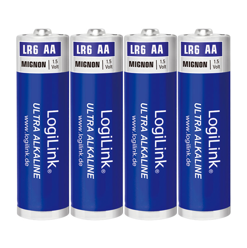 LogiLink LR6B4 Piles Alcalines AA à Usage Unique
