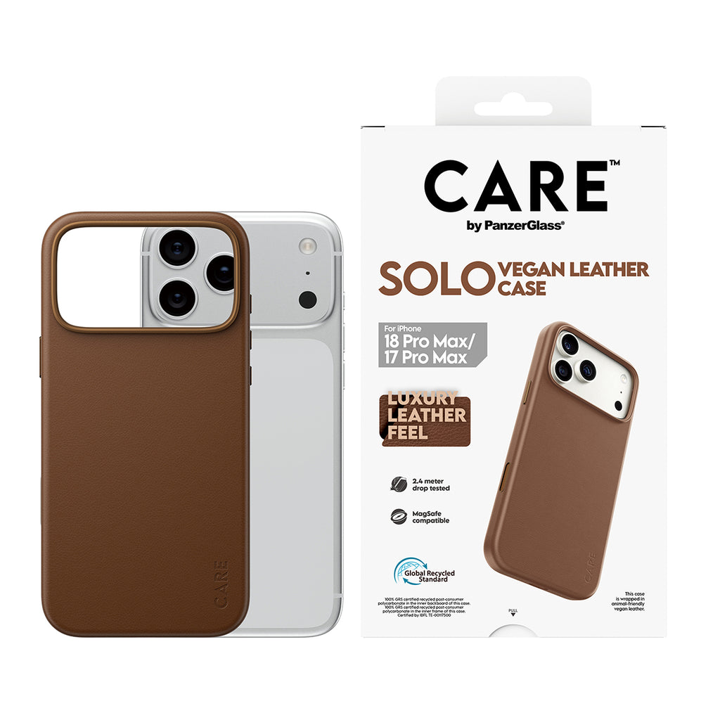 CARE™ by PanzerGlass® Solo Vegan Leather Case Brow - vue 2