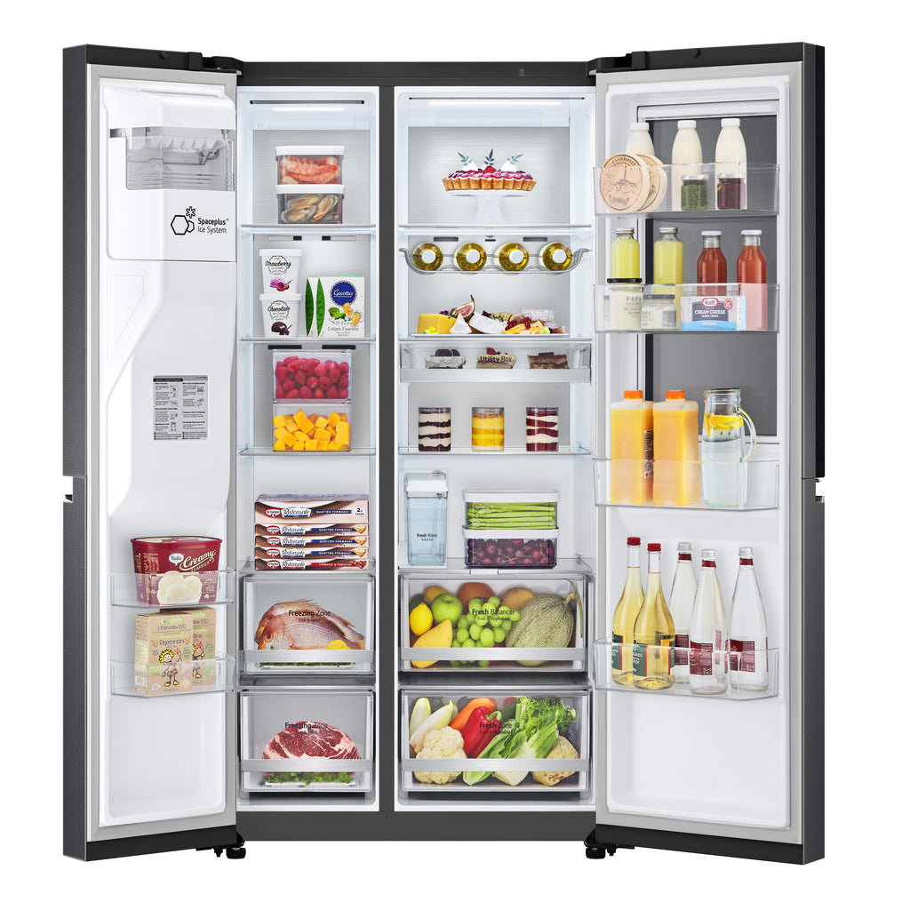 LG InstaView GSXV91MCAE frigo américain Pose libre 635 L Noir