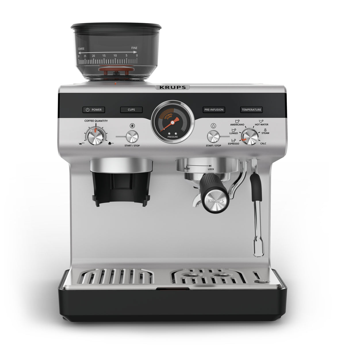 Krups Precision XP801T10 Machine à Café Expresso Semi-Automatique, 3 L