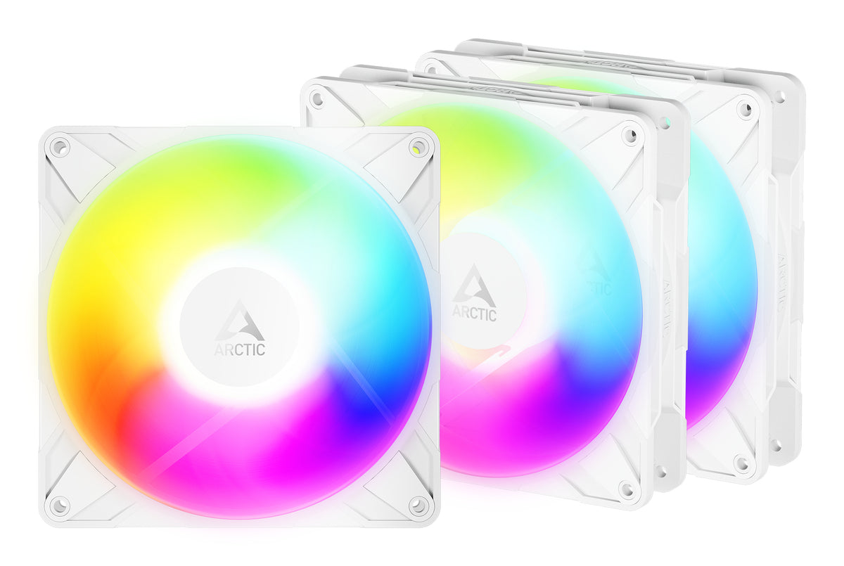 ARCTIC Freezer P14 Pro Reverse A-RGB Blanc, Pack de 3 Ventilateurs de Boîtier PC 14 cm