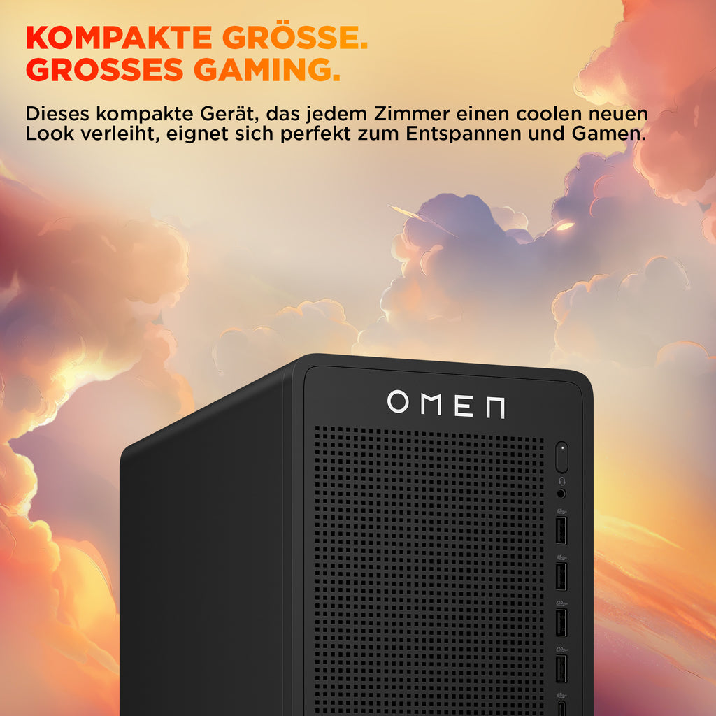 HP OMEN 16L TG03-0177ng PC de Bureau Gaming AMD Ryzen 7 8700F, 32GB RAM, 1TB SSD, NVIDIA GeForce RTX 5060 Ti 16GB, Win11