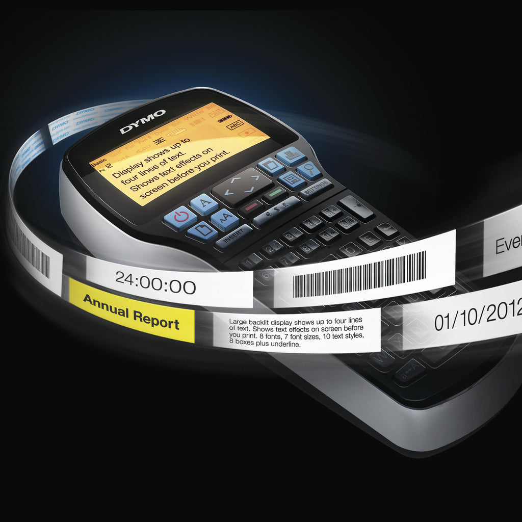 DYMO LabelManager LabelManager420P Étiqueteuse portable rechargeable | hautes performances avec connexion PC/Mac | Clavier ABC avec Malette de Transport et 4 Ruban D1
