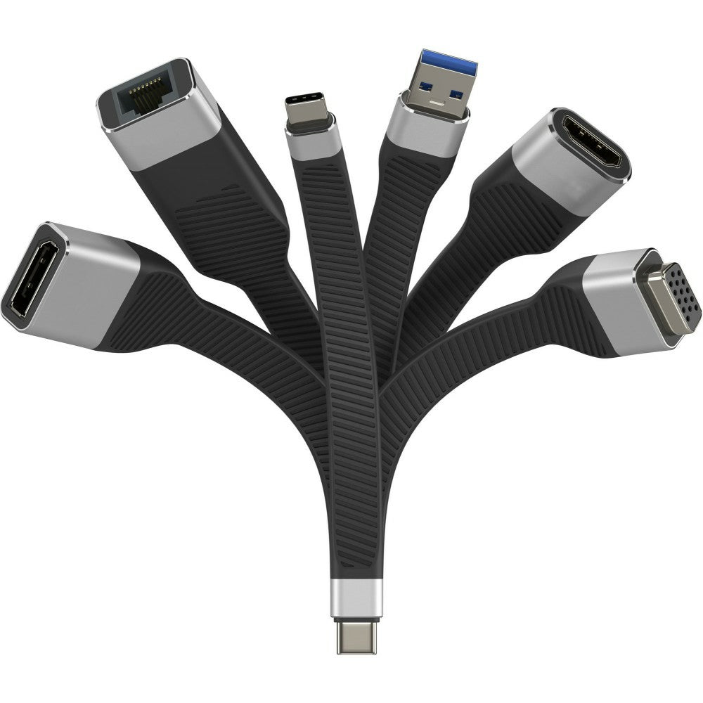 Techly ICOC USBC-RJ45 câble de réseau Noir 0,144 m
