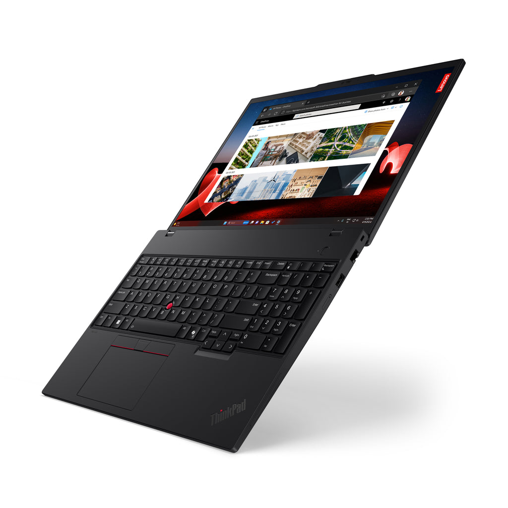 Lenovo ThinkPad T16 Gen 3 Intel Core Ultra 7 155U Ordinateur portable 40,6 cm (16") WUXGA 32 Go DDR5-SDRAM 512 Go SSD Wi-Fi 6E (802.11ax) Windows 11 Pro Nordique Noir