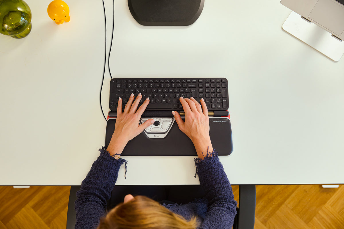 Contour Design RollerMouse Red Plus & Balance clavier Souris incluse Bureau USB QWERTY Nordique Noir