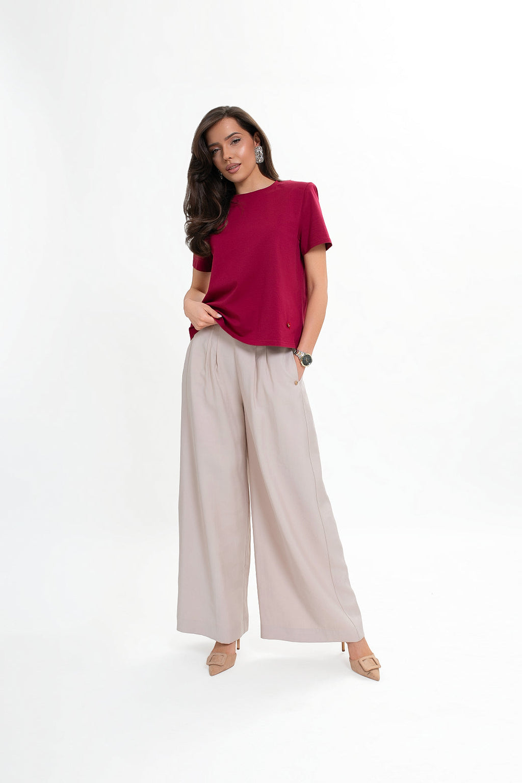 Blouse en coton à épaulettes - un basique élégant