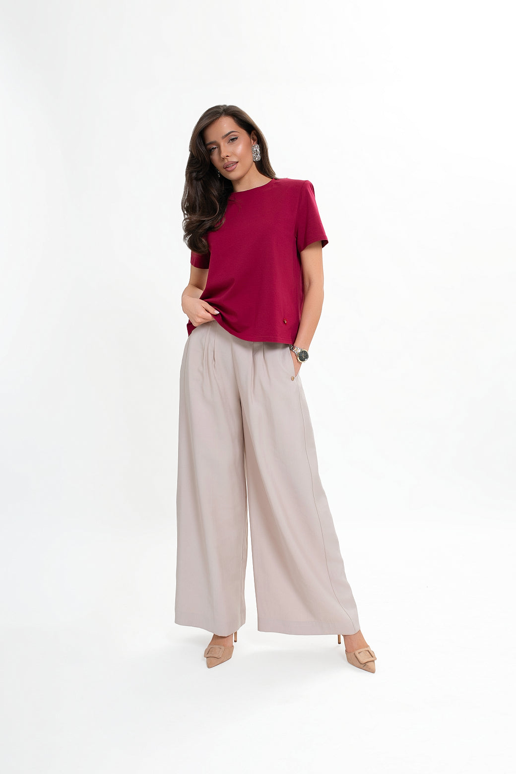 Blouse en coton à épaulettes - un basique élégant