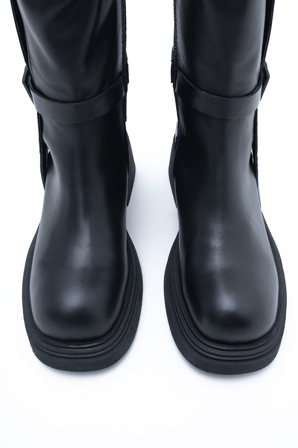 Bottes en cuir pleine fleur avec boucle