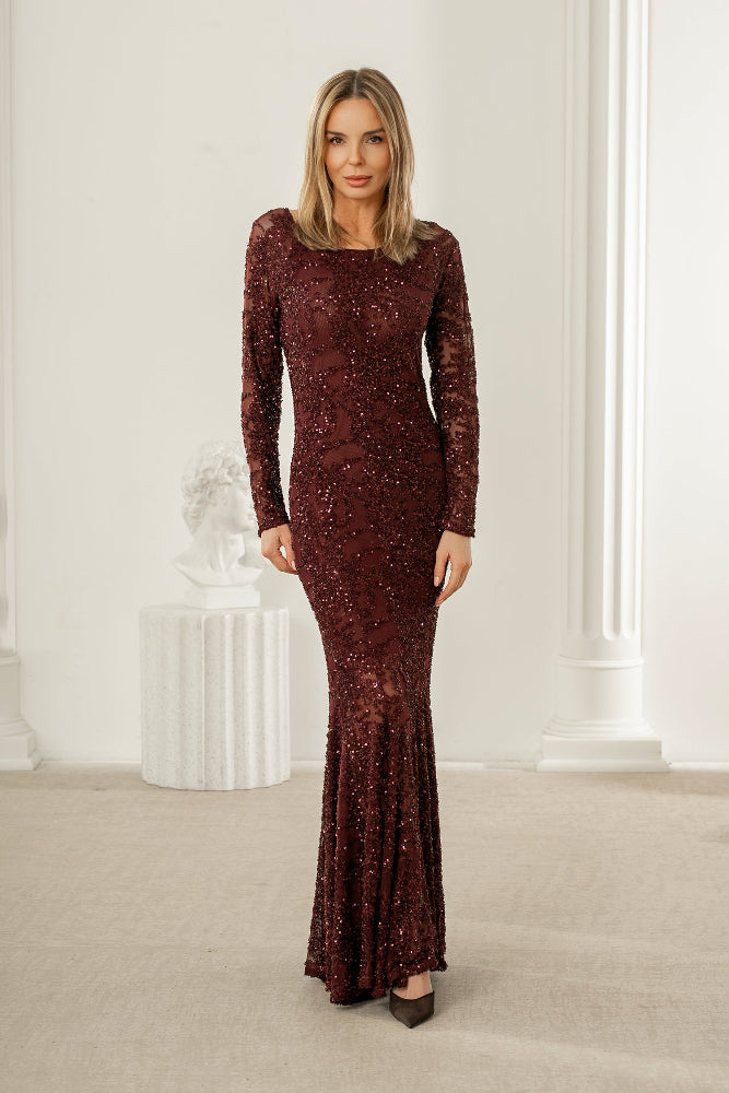 Robe longue à paillettes - Bastet par Agnieszka Włodarczyk