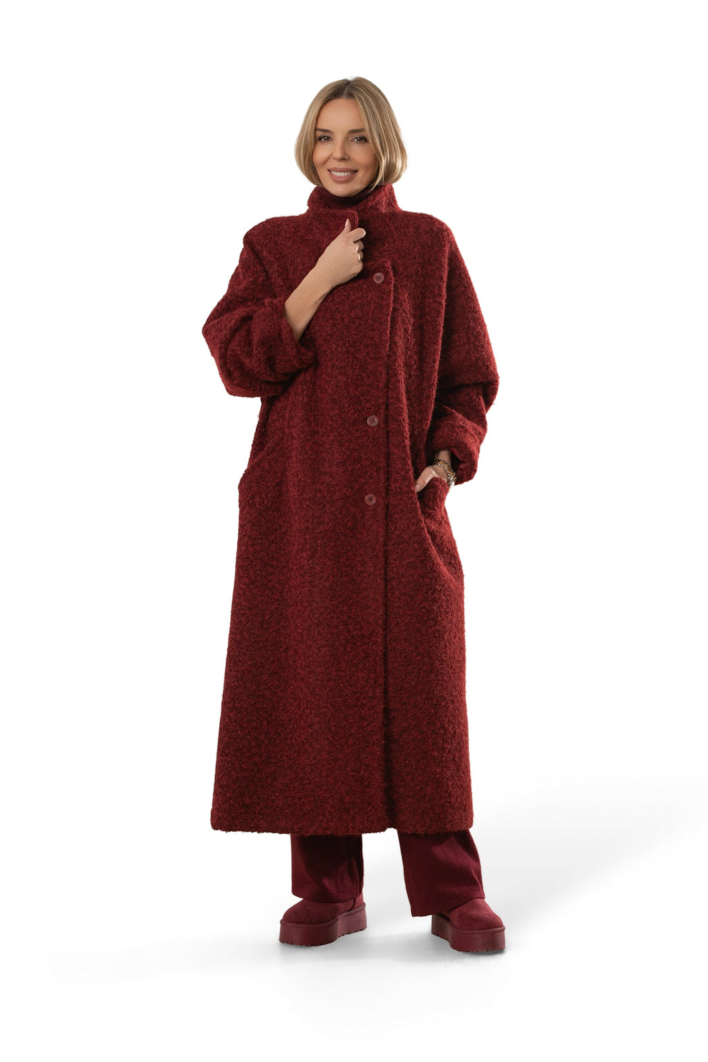 Un long manteau élégant pour femme - Bastet par Agnieszka Włodarczyk