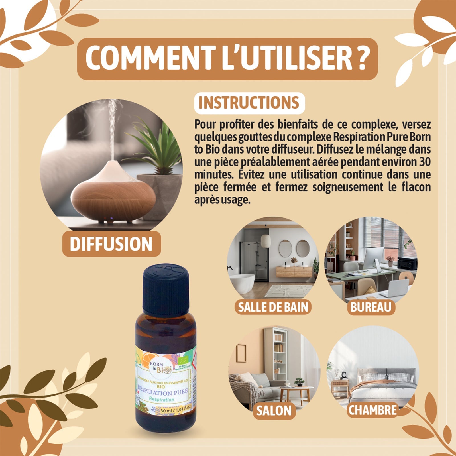 Respiration pure - Complexe aux huiles essentielles Certifiées Bio