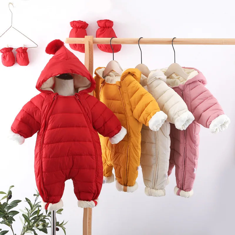 Breathable windproof thermal suit with hood and multi-variant zip-1