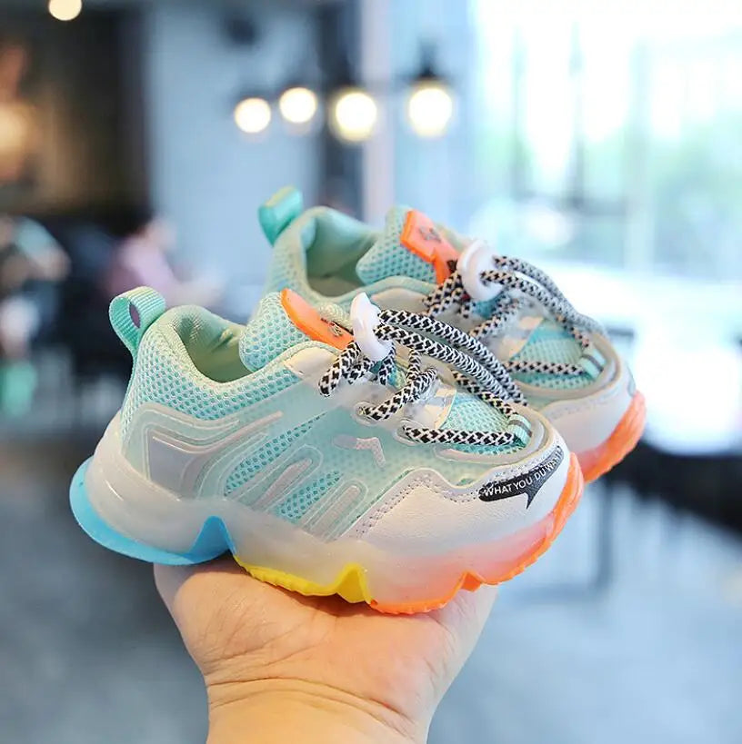 Breathable Fluo Sneakers with LED for Children Multivariant-0