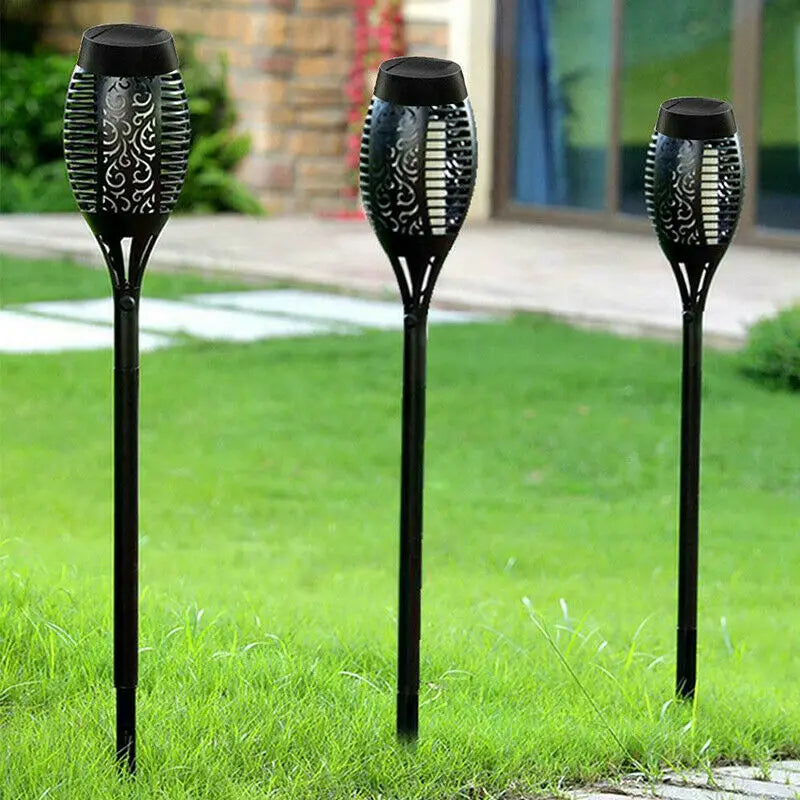 6 x LAMPA SOLARNA OGRODOWA WBIJANA LED POCHODNIA LATARNIA EFEKT PŁOMIENIA