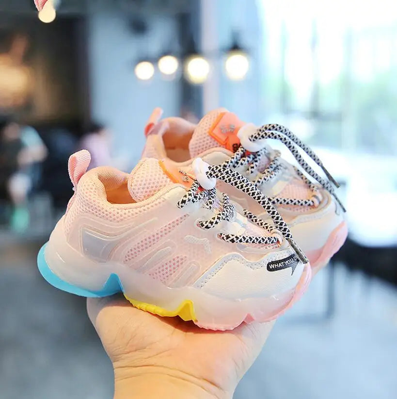 Breathable Fluo Sneakers with LED for Children Multivariant-2