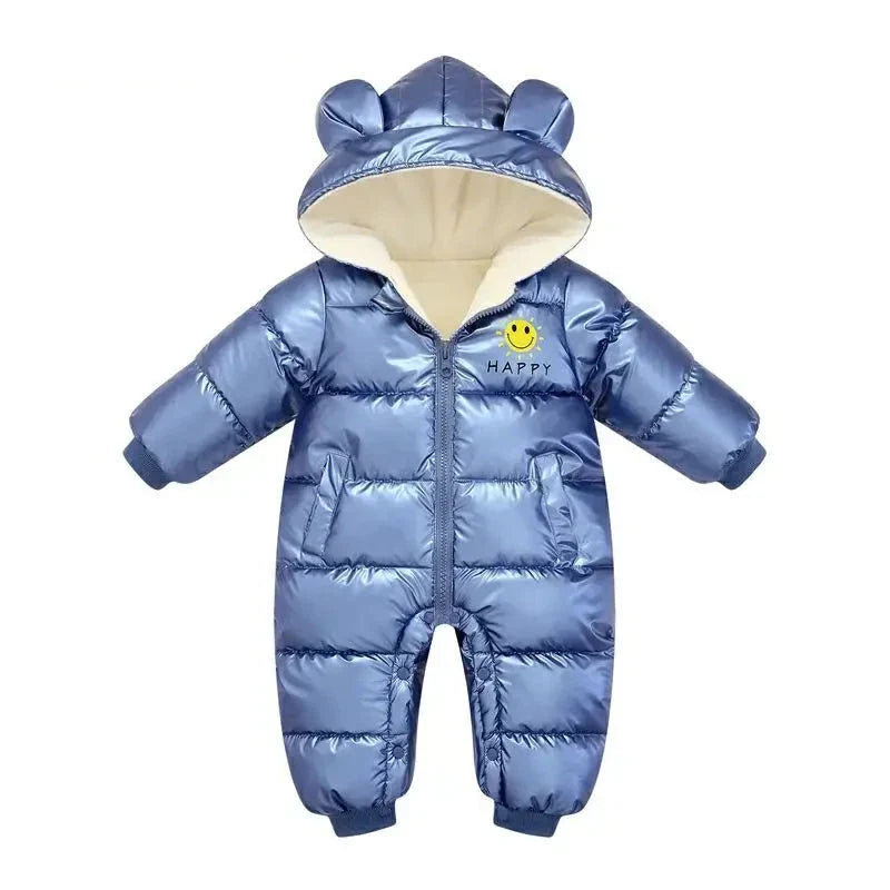 Full-body thermal suit with multicolored metallic hood-0