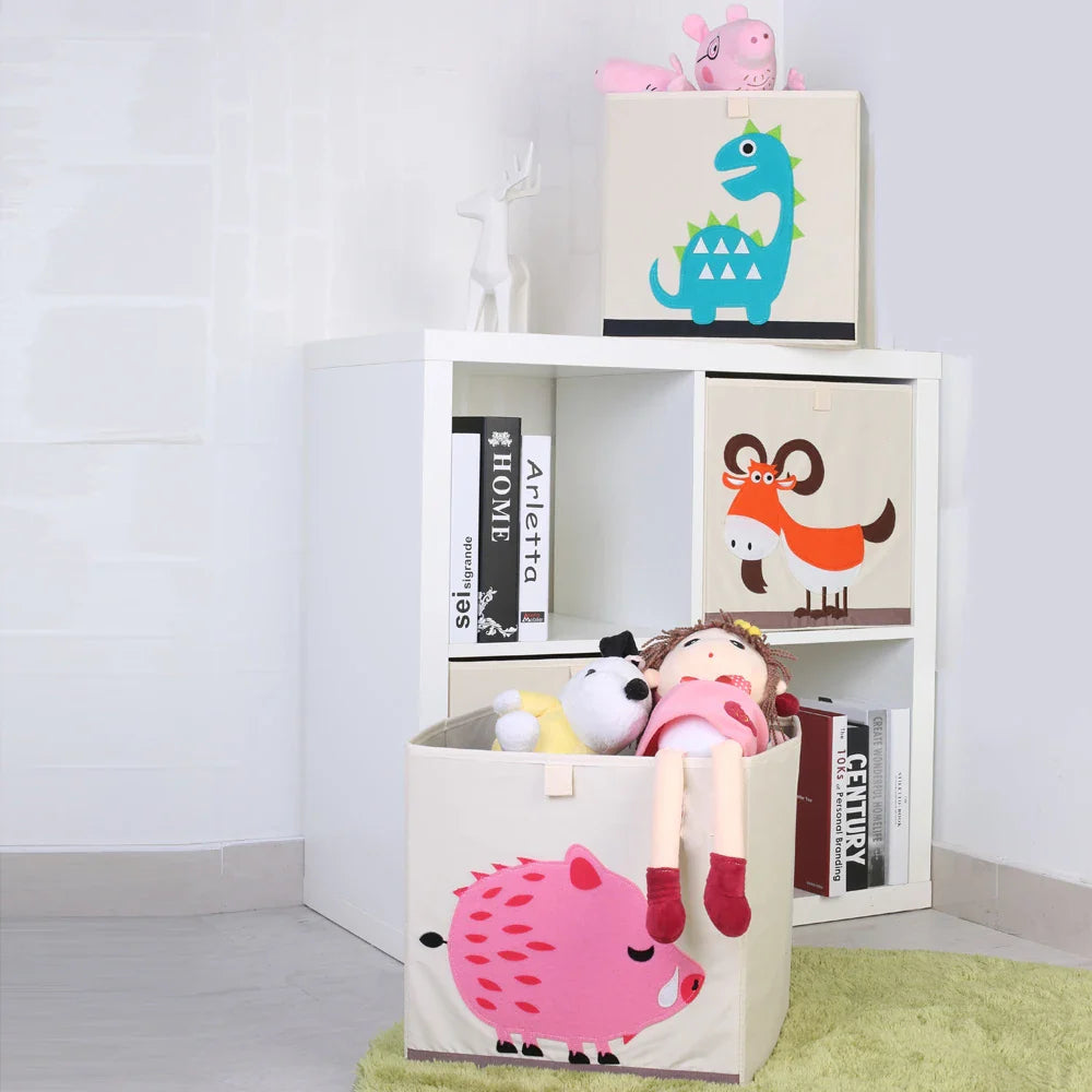 Squared Foldable Storage Box with Animals Multivariant-1