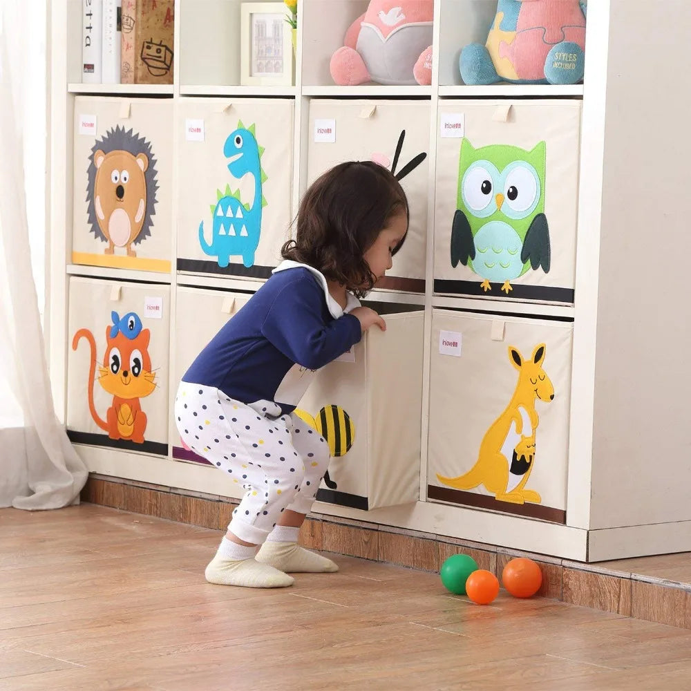 Squared Foldable Storage Box with Animals Multivariant-0