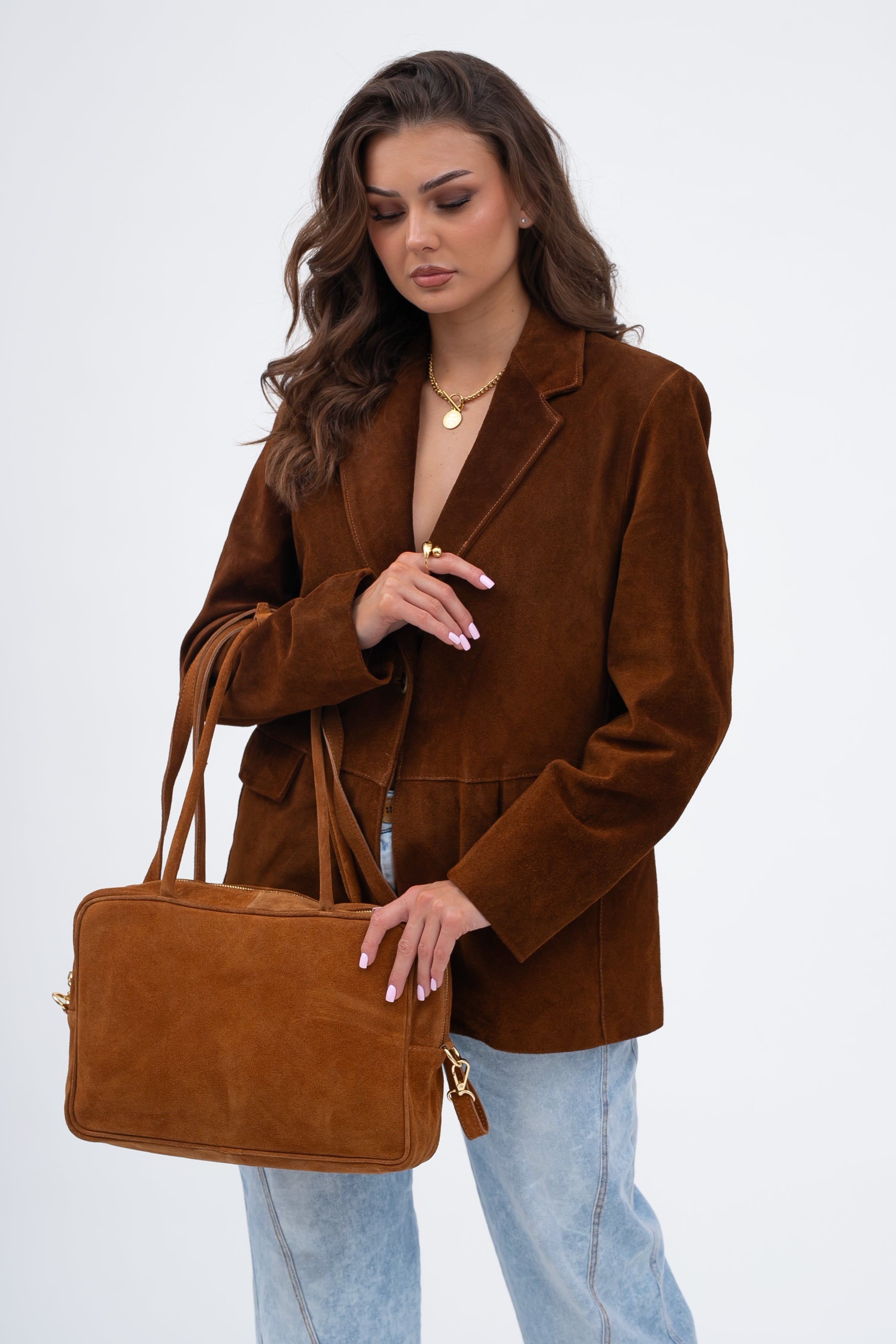 Sac classique en daim