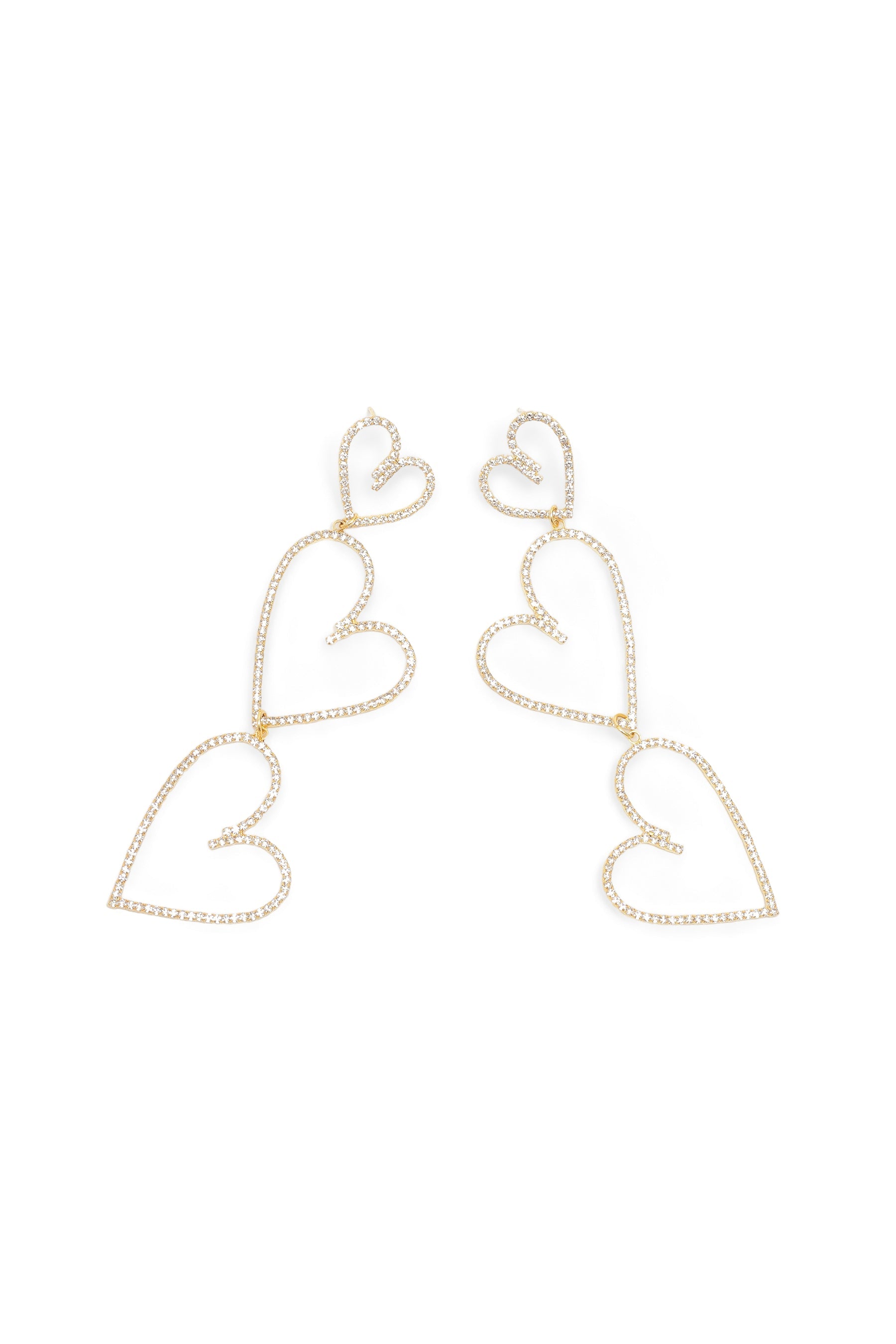 Boucles d'oreilles - cœurs en or