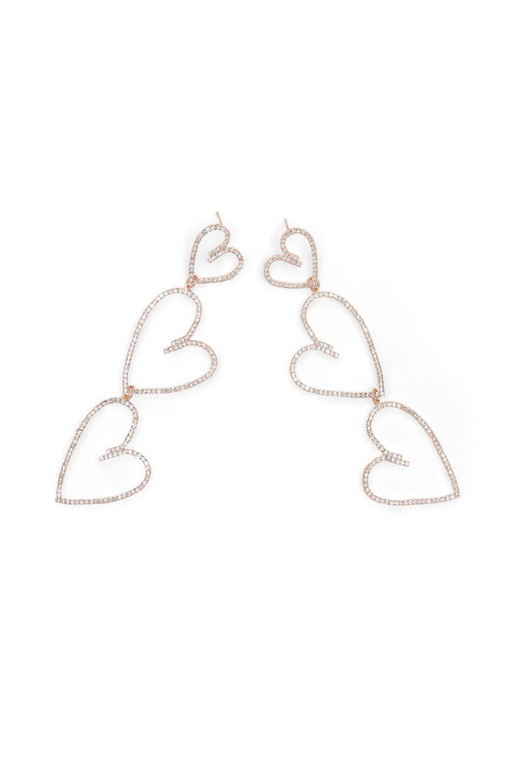 Boucles d'oreilles - cœurs roses