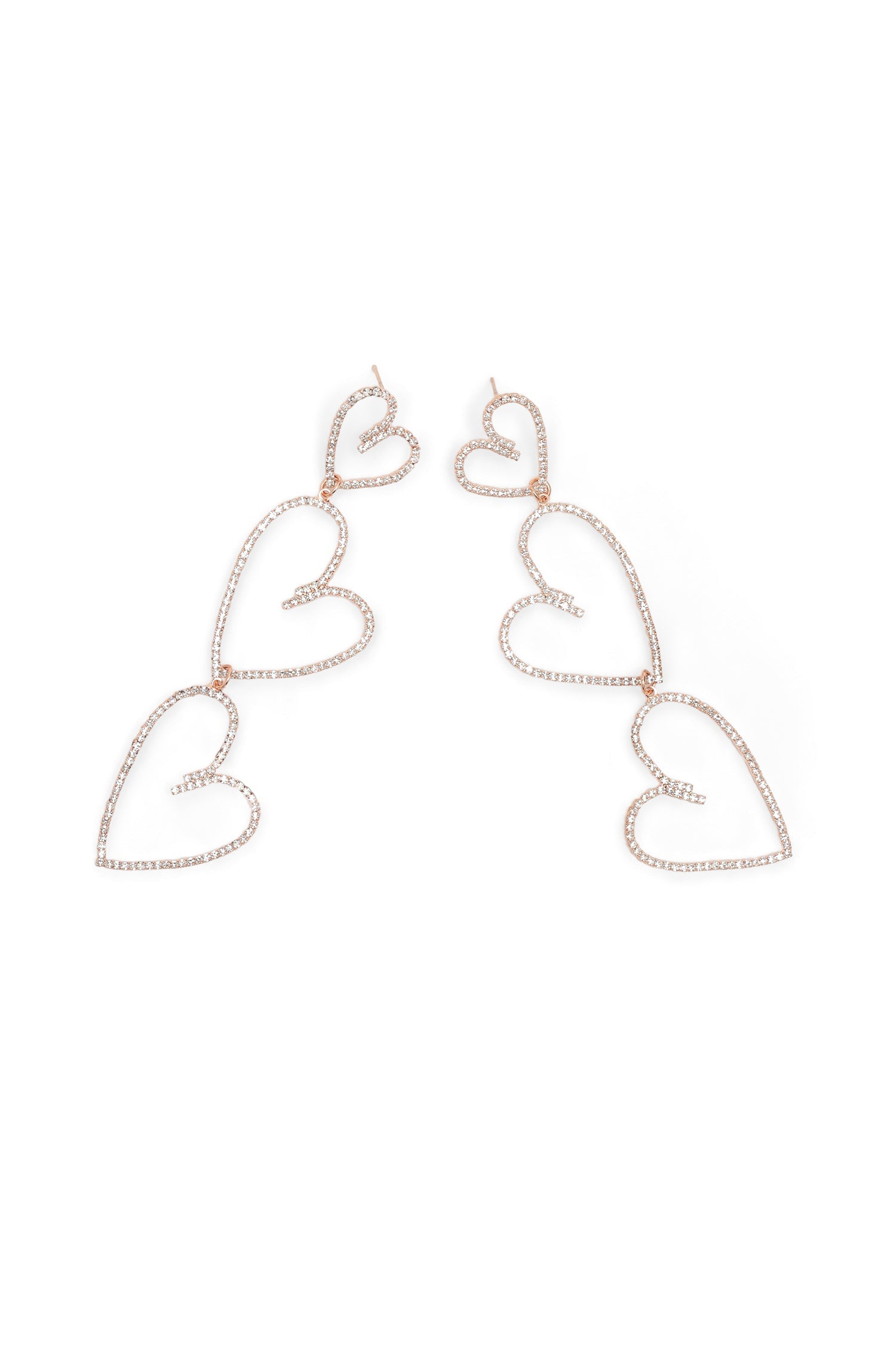 Boucles d'oreilles - cœurs roses