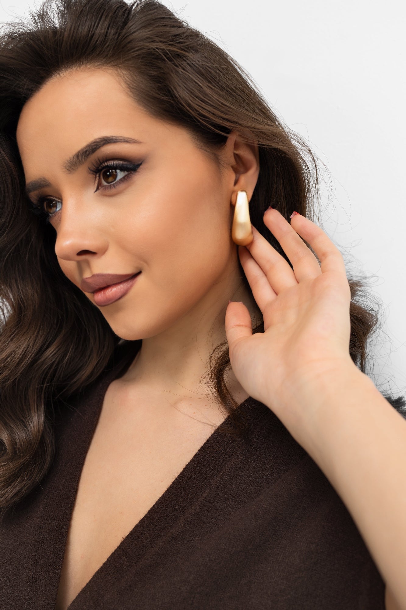 Boucles d'oreilles - larme en or
