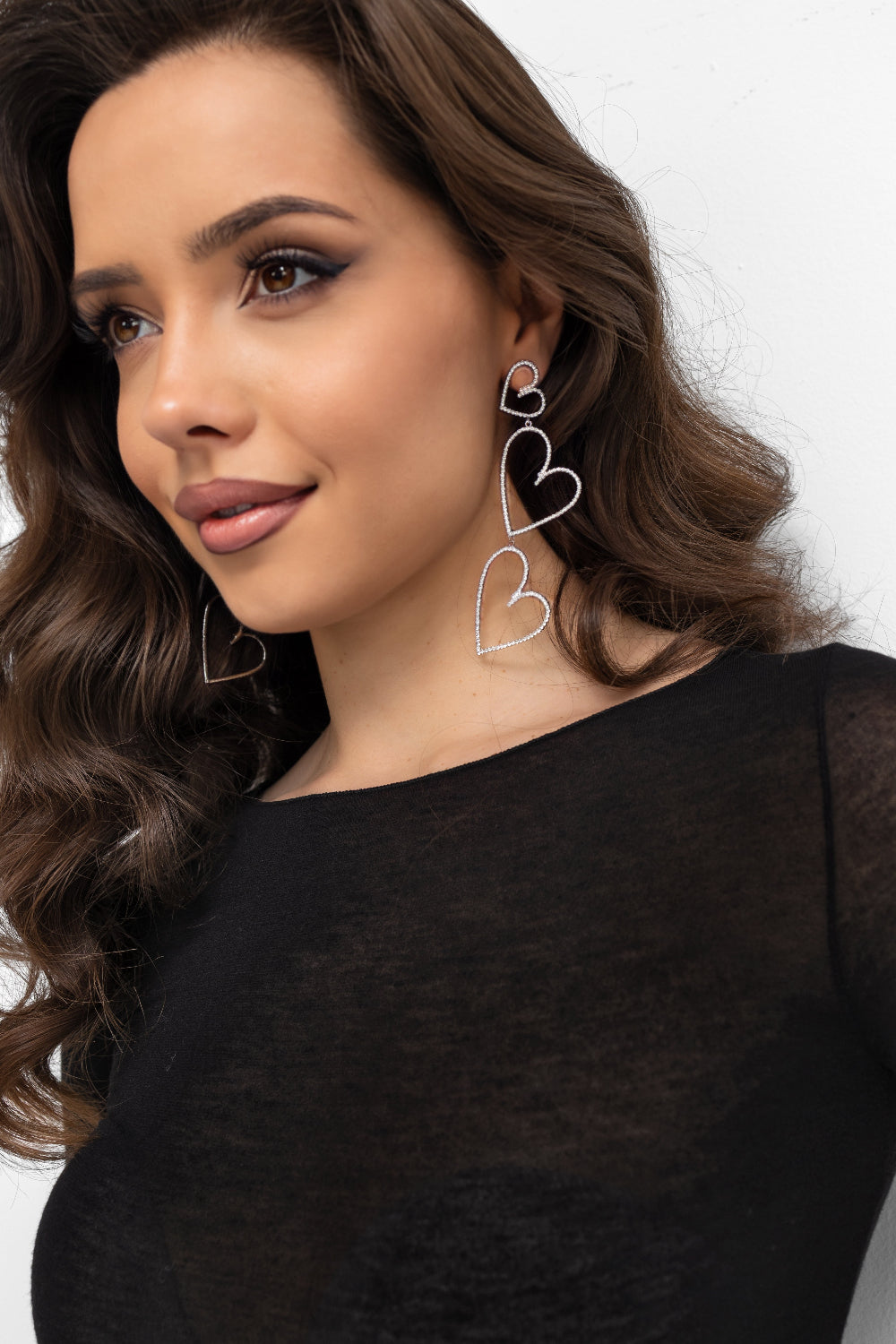 Boucles d'oreilles - cœurs en argent