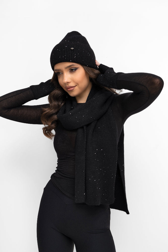 Ensemble en laine – bonnet, écharpe et gants – Bastet par Agnieszka Włodarczyk