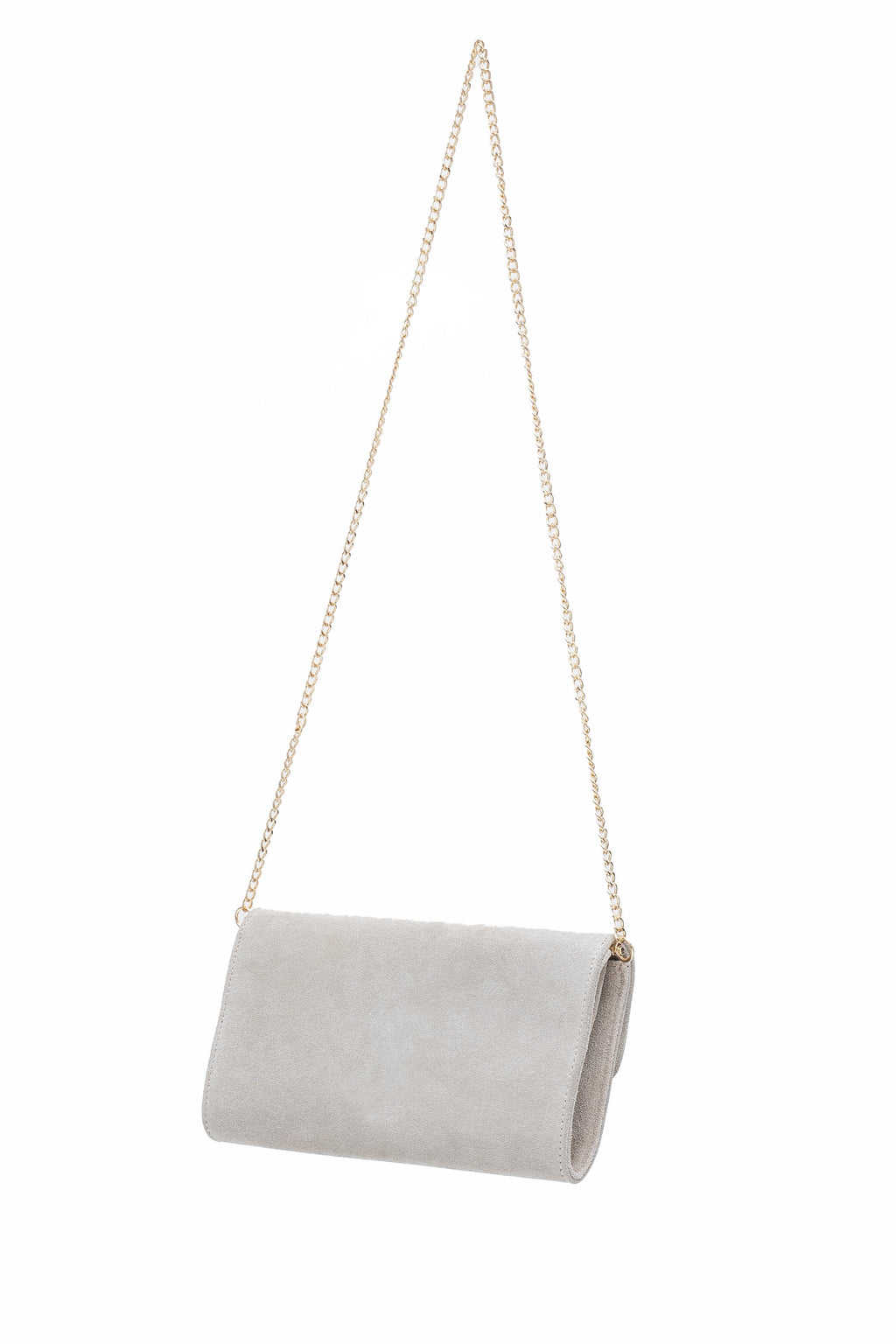 Sac à main en daim avec fermoir en bambou