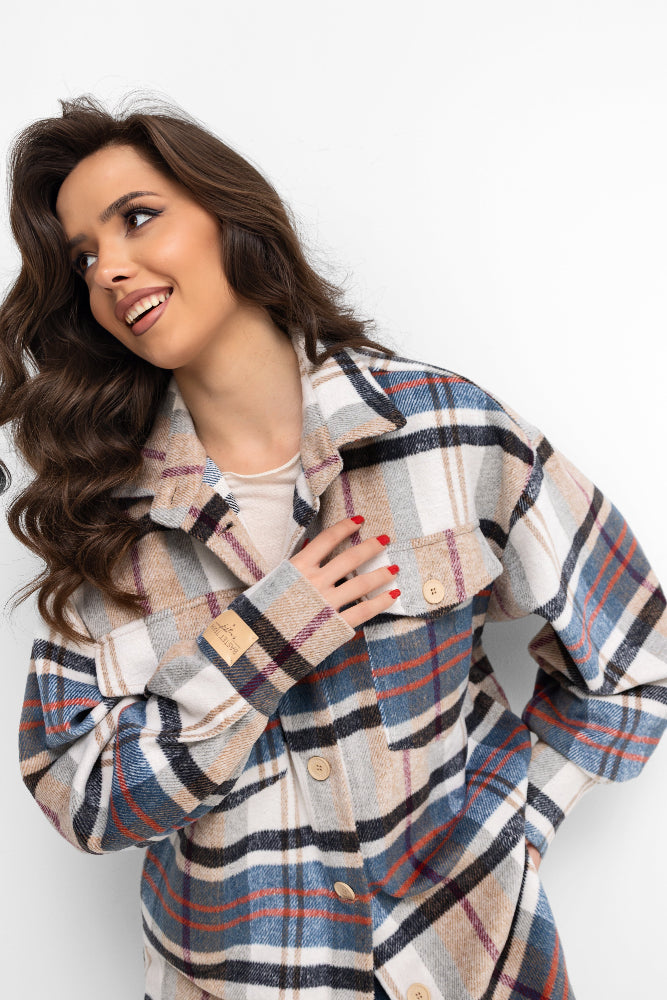 Chemise pour femme à gros carreaux