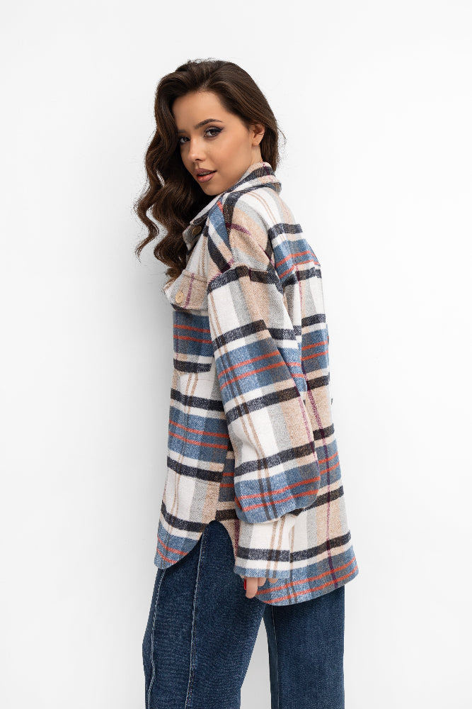 Chemise pour femme à gros carreaux