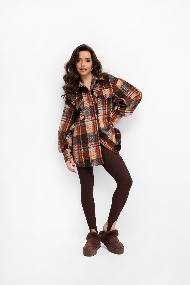 Chemise pour femme à gros carreaux