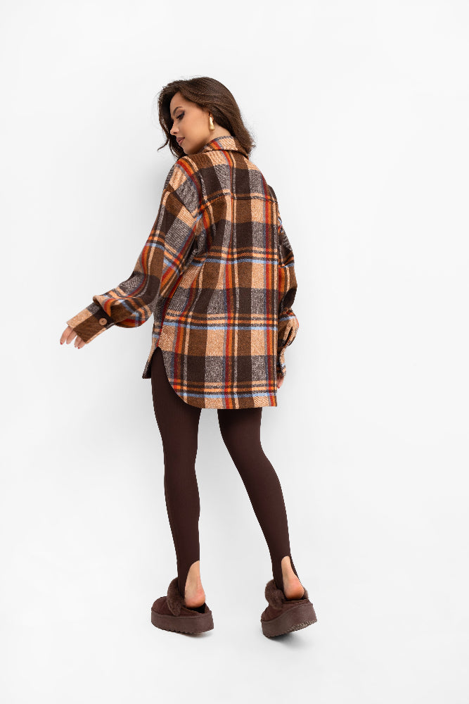 Chemise pour femme à gros carreaux