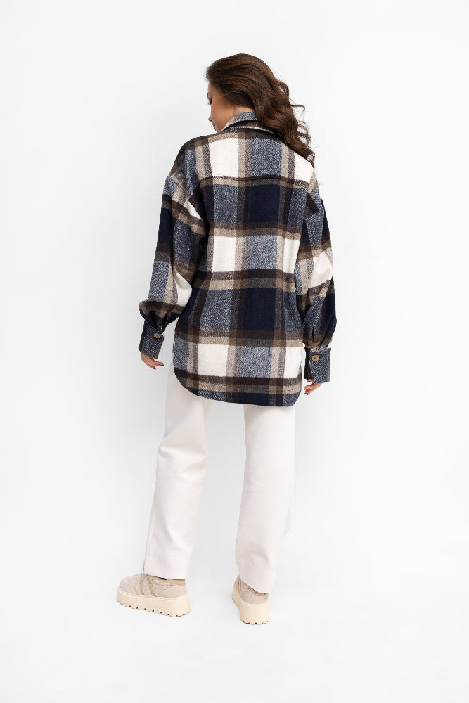 Chemise pour femme à gros carreaux