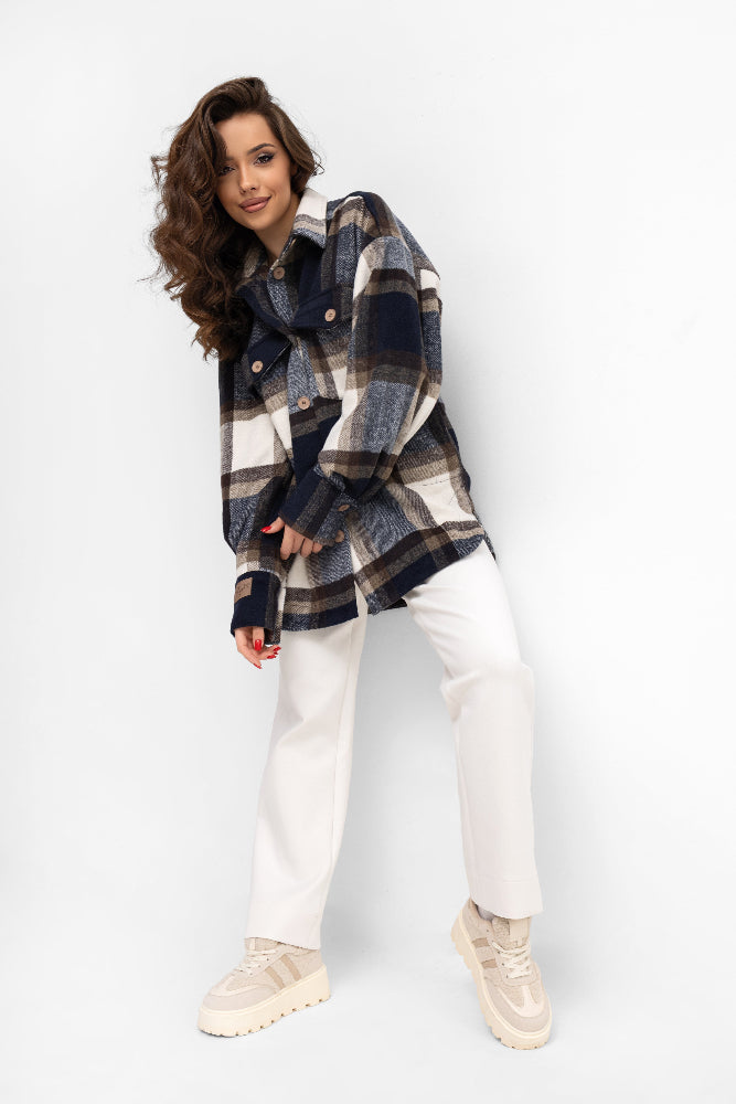 Chemise pour femme à gros carreaux